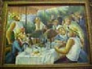 unknow artist Dressed Monkey Renoir's Painting, -- Monkies' Lunch On Boat USA oil painting artist